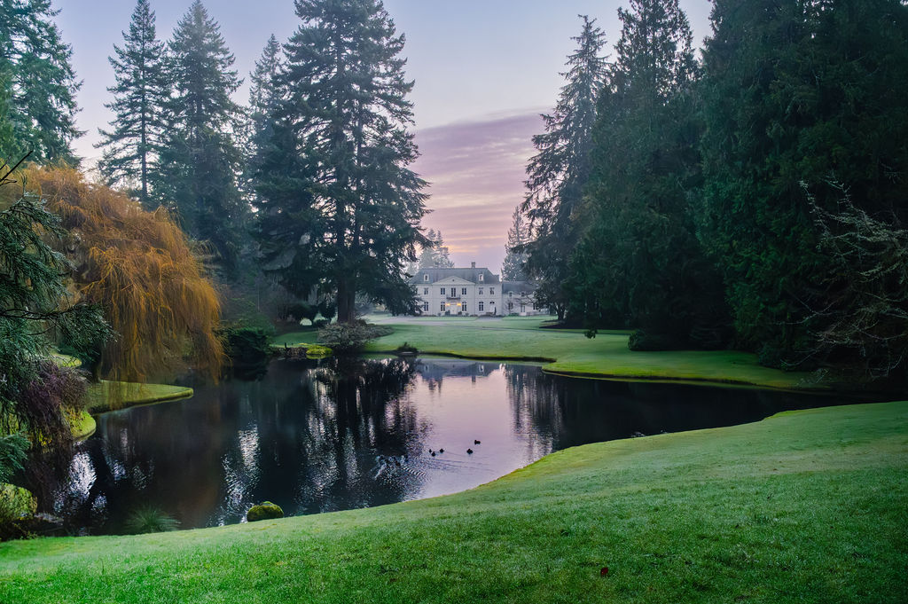 Bloedel Reserve gardens in spring, Bainbridge Island